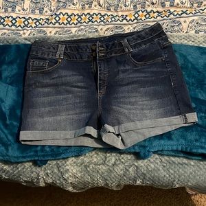 Mid-Rise Denim Shorts